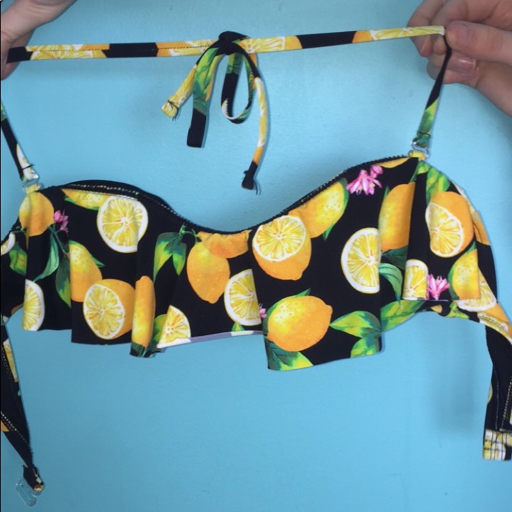lemon bathing suit top